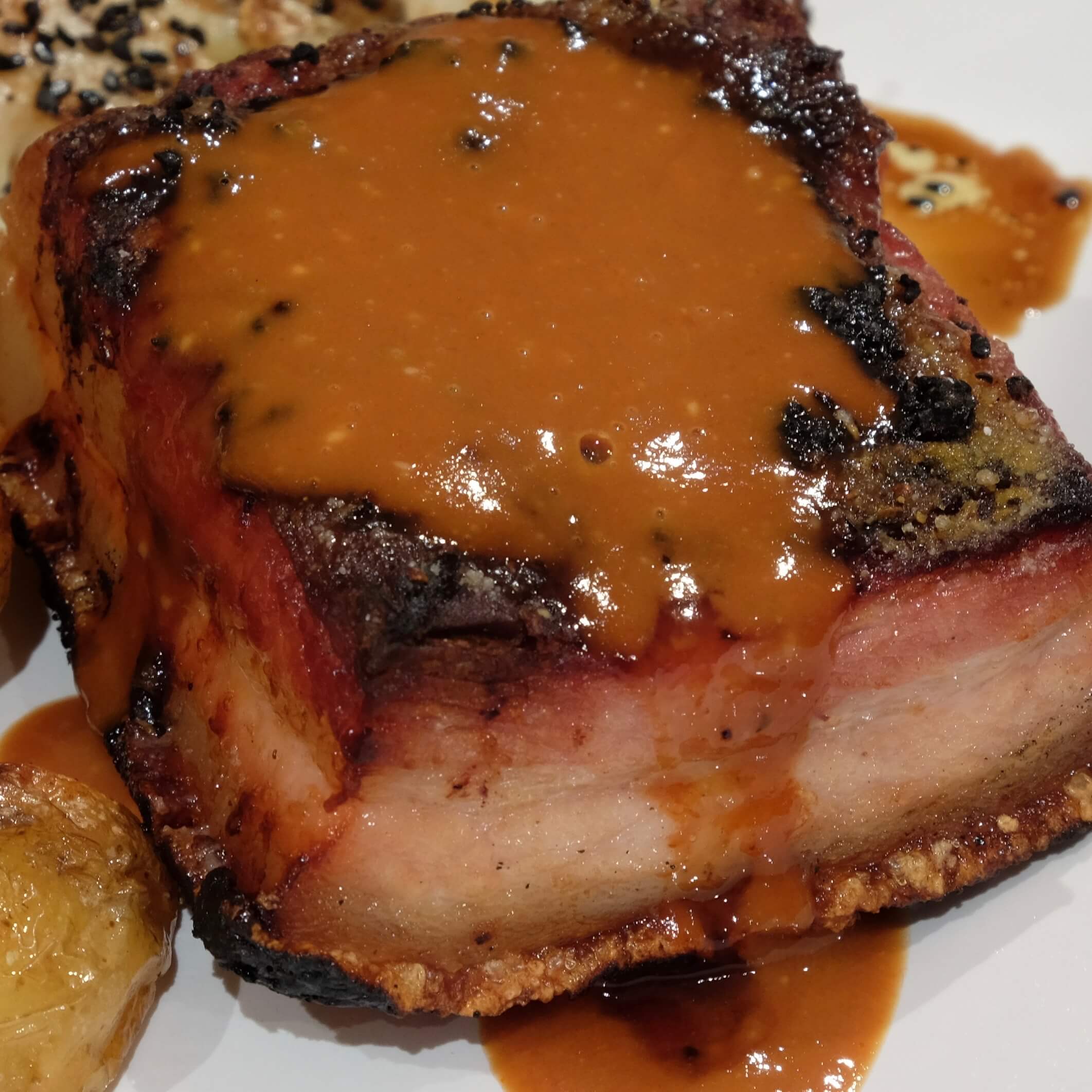  Pork belly with dipping sauce