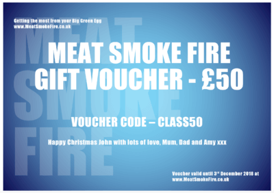 Meat Smoke Fire Gift Voucher