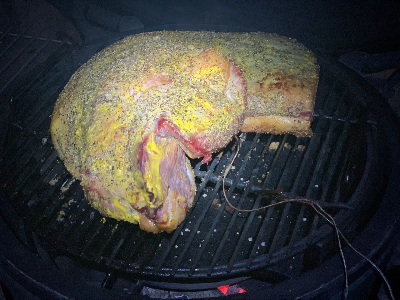 British Brisket Meat Smoke Fire