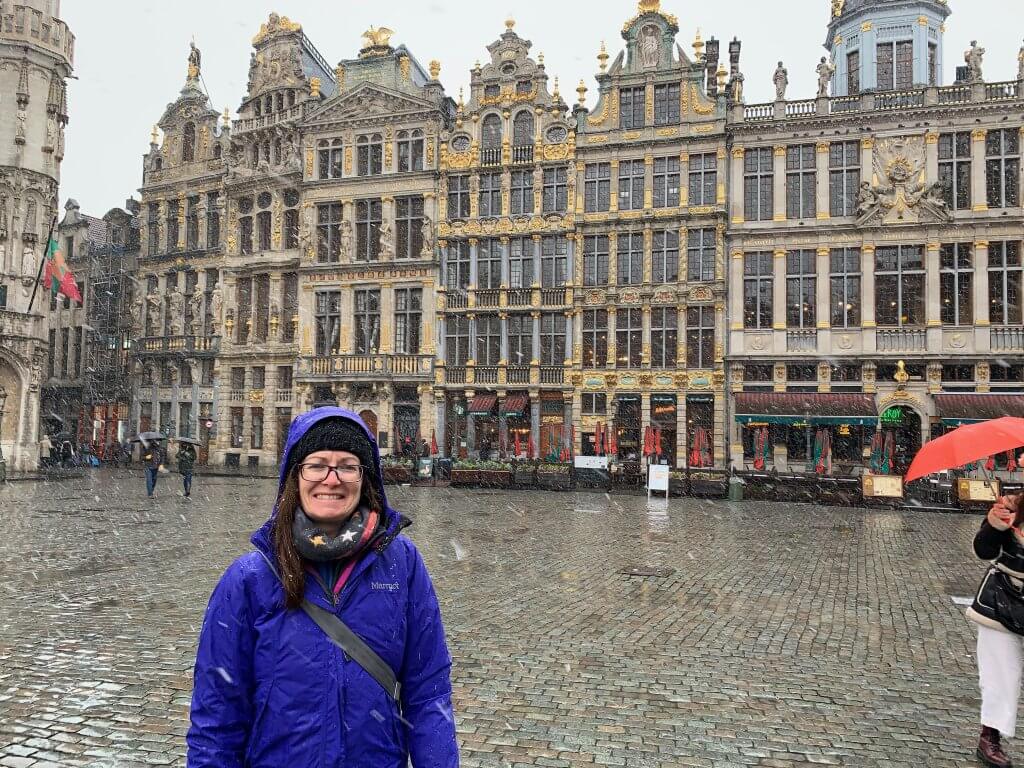 Helena in snowy Brussels Helena in snowy Brussels