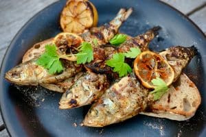 Photo of Sardines on sourdough toast on a plate