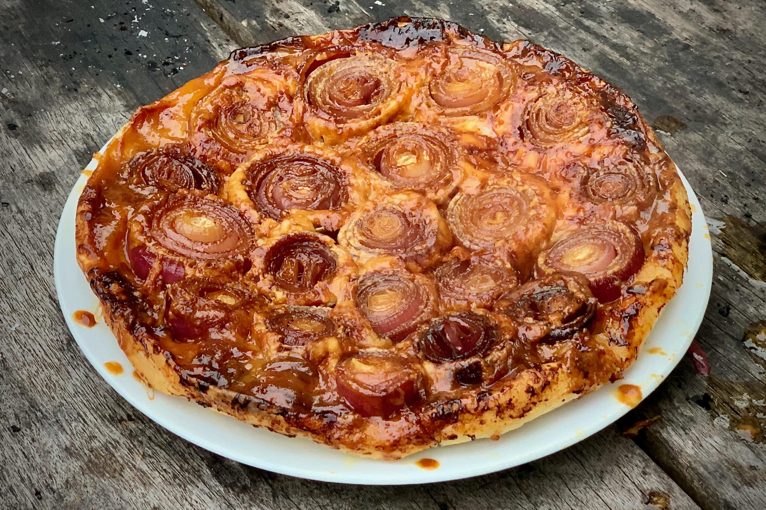 Red onion and Gruyere Tarte Tatin