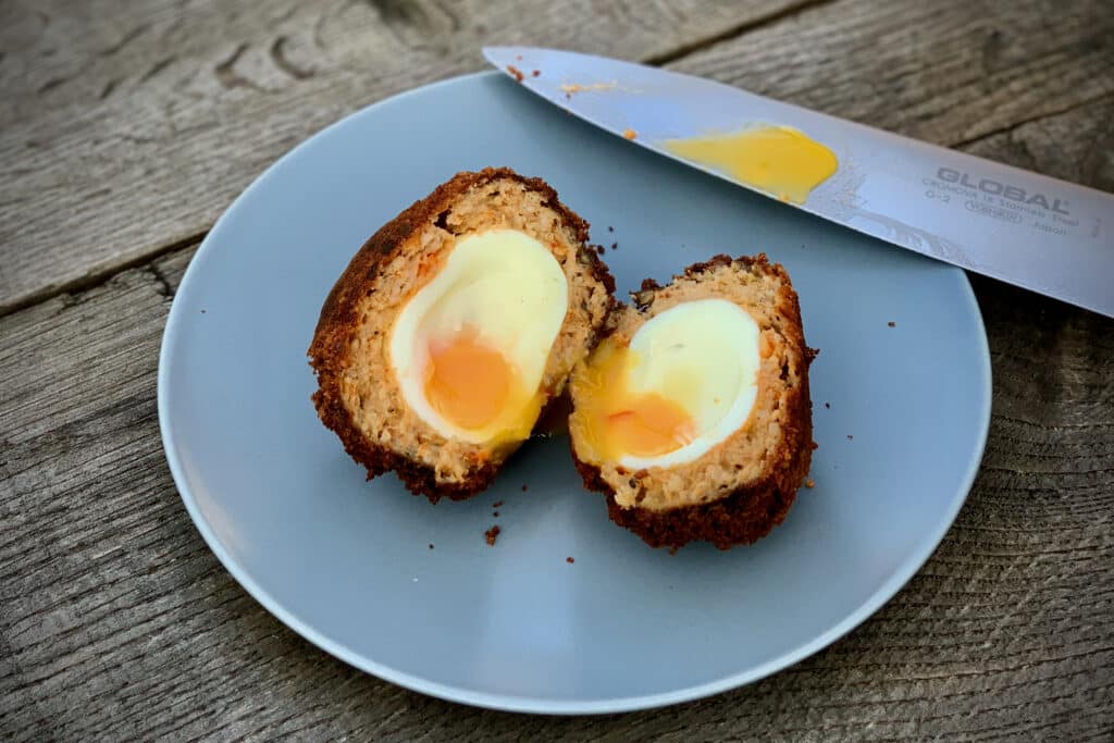 Nduja Scotch Eggs Meat Smoke Fire