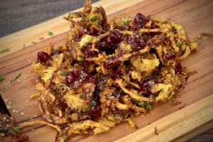 photo of a pile of Sprout Pakoras on a board