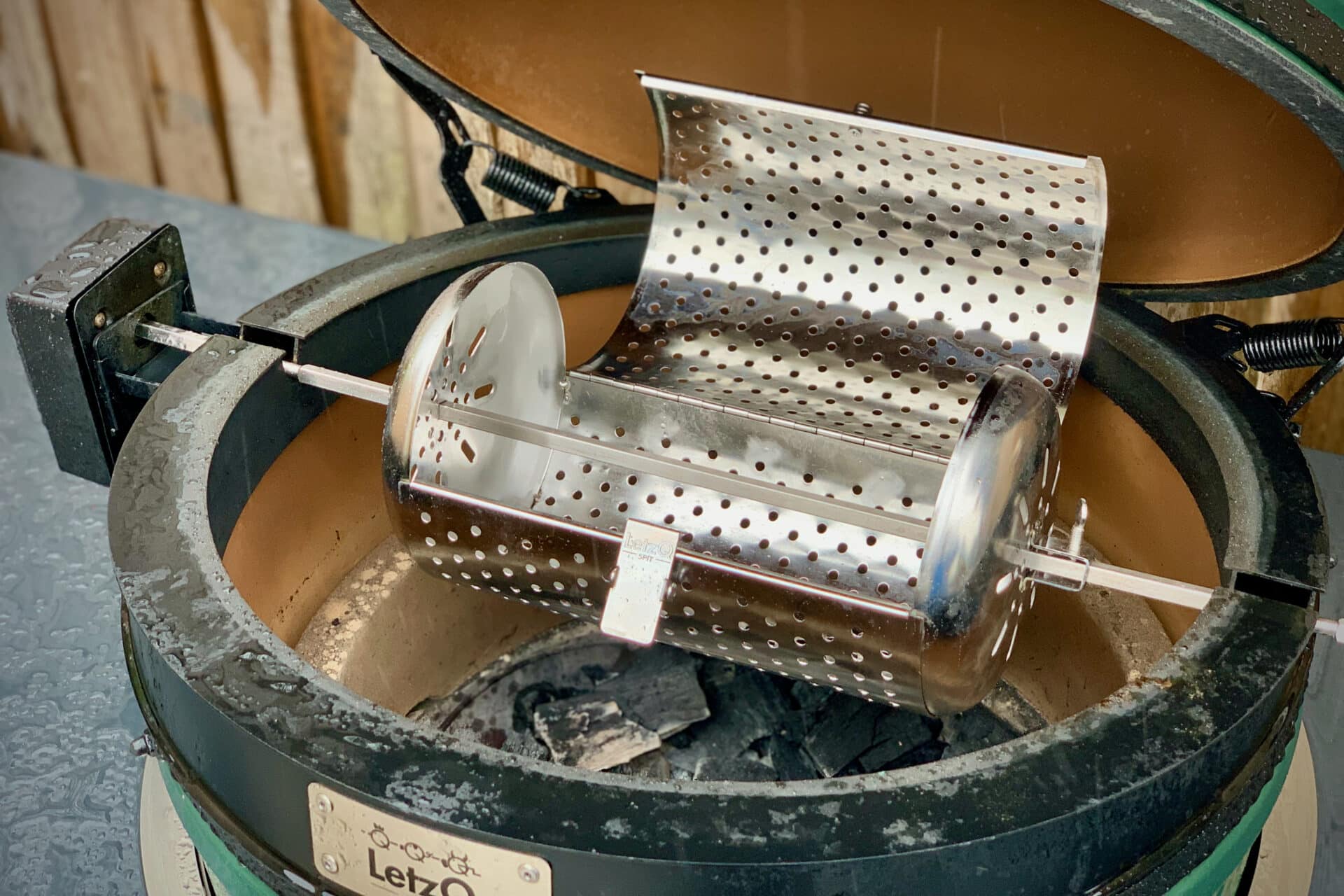 LetzQ Spit Basket Meat Smoke Fire