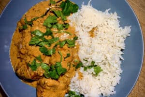 Photo of Chicken Tikka No. 42 curry in a bowl with rice