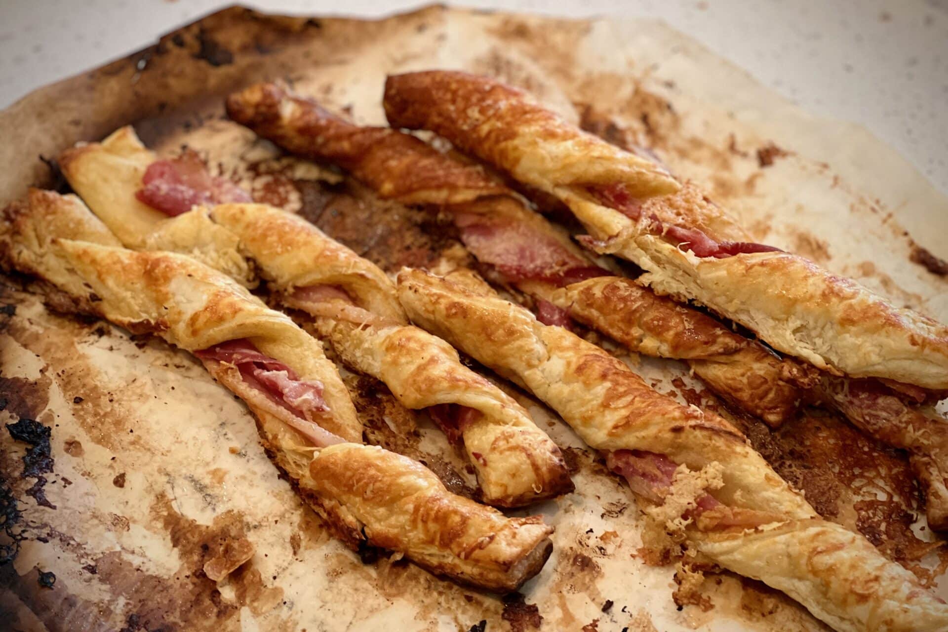 Parmesan and bacon twists