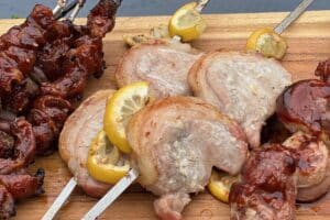 Pork loin skewers