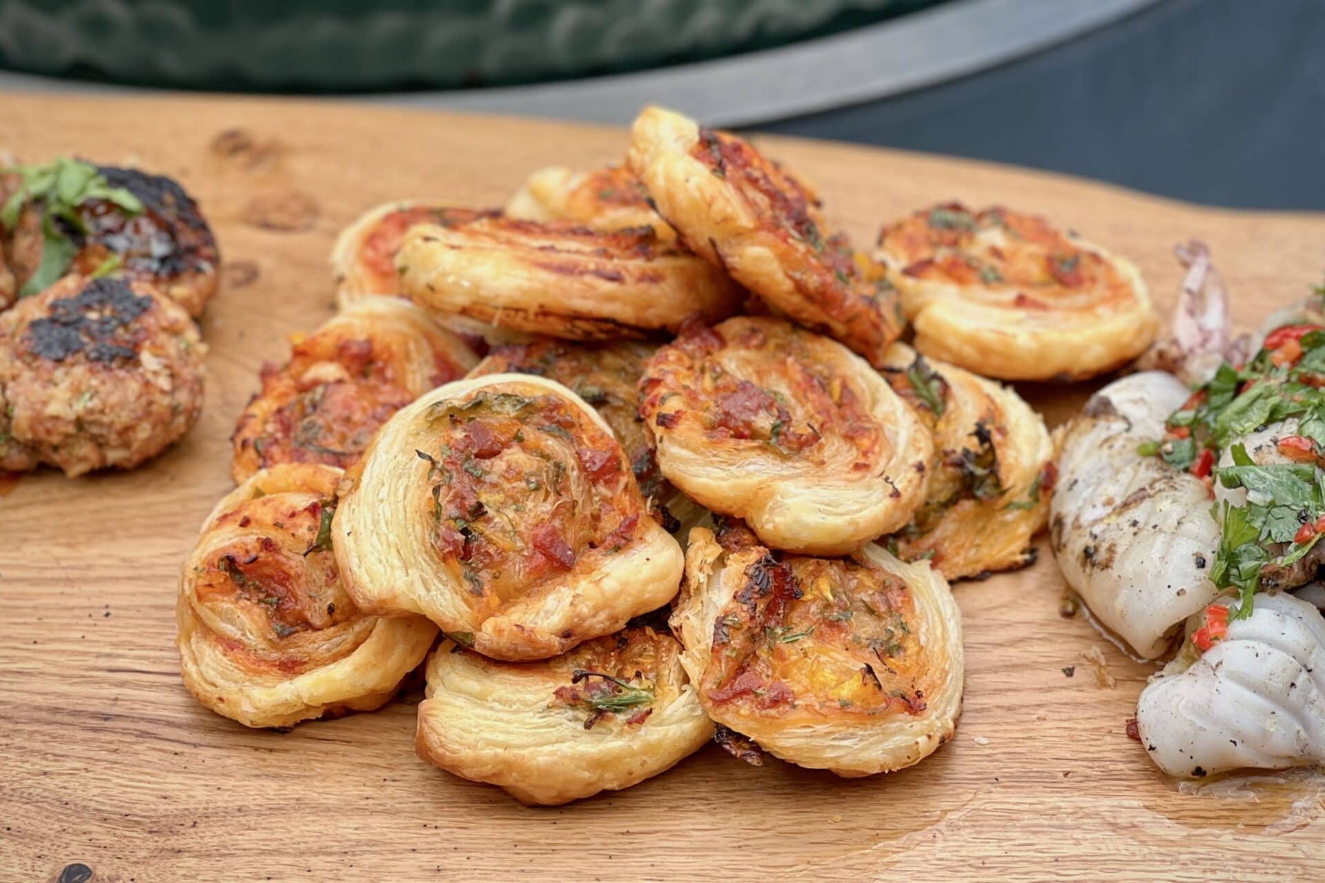Puff Pastry Pizza Wheels Meat Smoke Fire