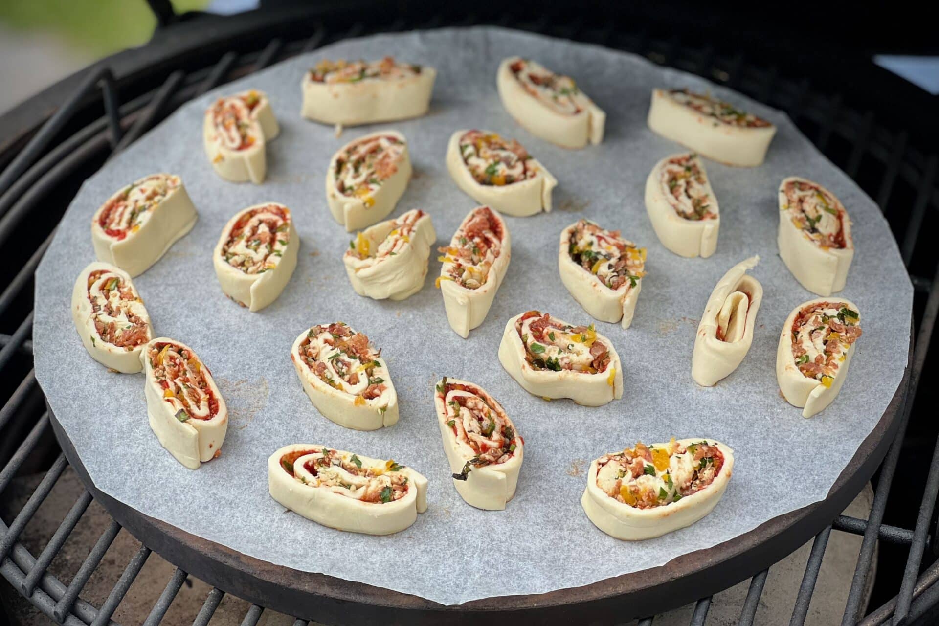 Puff Pastry Pizza Wheels Meat Smoke Fire