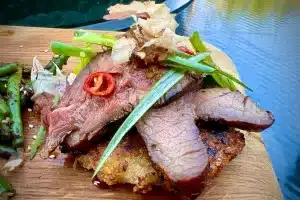 photo of Japanese marinated flat iron steak