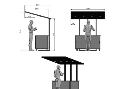 Big4Space BBQ Gazebo with a Big4Space 150