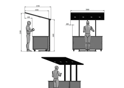 Big4Space BBQ Gazebo with a Big4Space 180