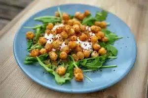 photo of Crispy Chickpea Salad on a plate