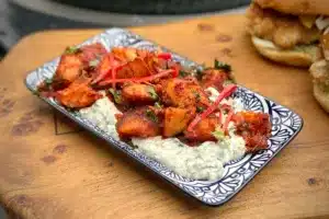 Lebanese Potatoes photo of Lebanese Potatoes on a platter