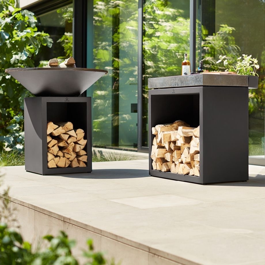 OFYR Butcher Block Storage 90 Black Dark Grey Ceramic