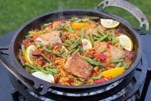 photo of Italian Paella in a paella pan