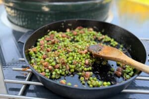Minty Peas and Pancetta