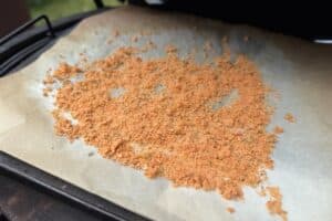 photo of Smoked chilli and lime salt on a tray on a bbq grill