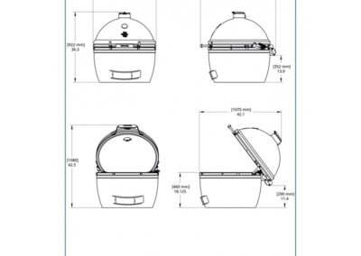 Big Green Egg Dimensions - 2XL