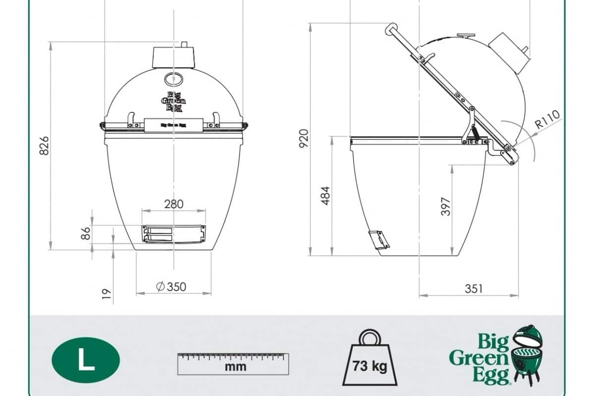 Big Green Egg Dimensions