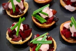 photo of Smoked beetroot baskets