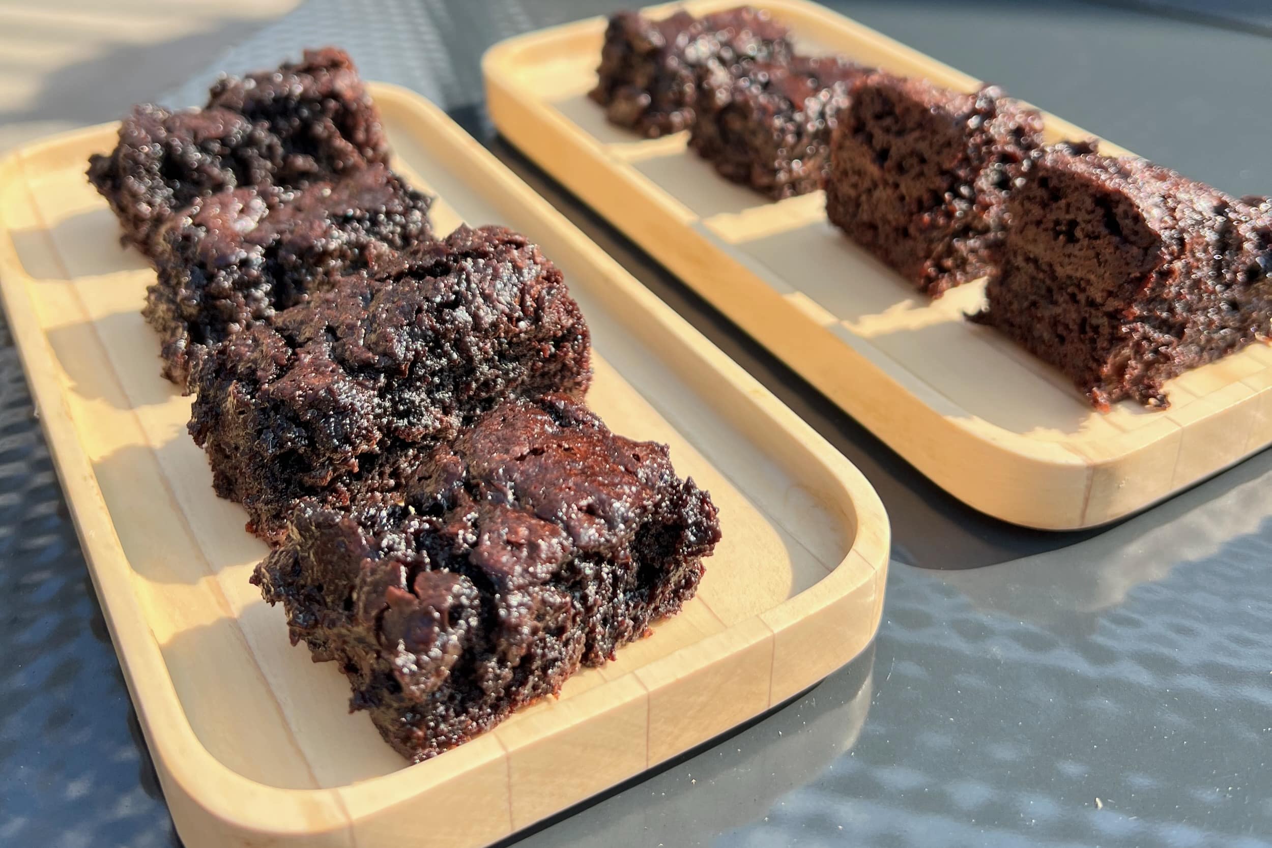 A photo of Cherry Smoked Chocolate Brownie, cooked on the Big Green Egg grill